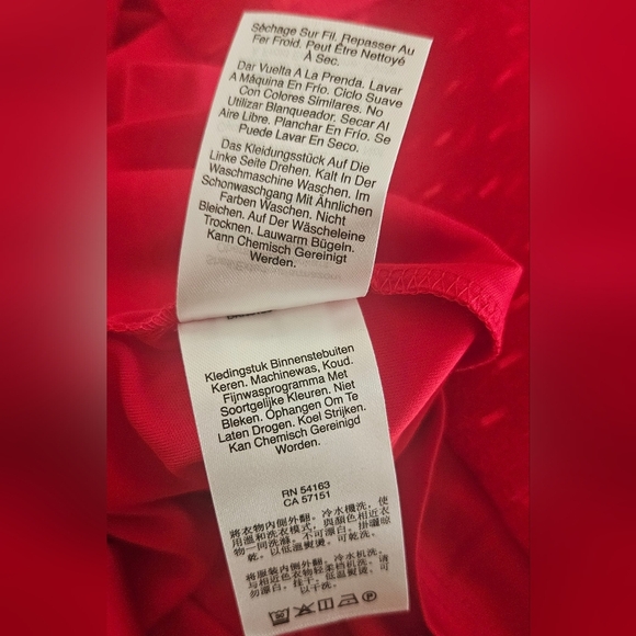 DKNY Red glitter ruffled dress Balloon sleeve with belt at waist size 10 - Picture 10 of 10